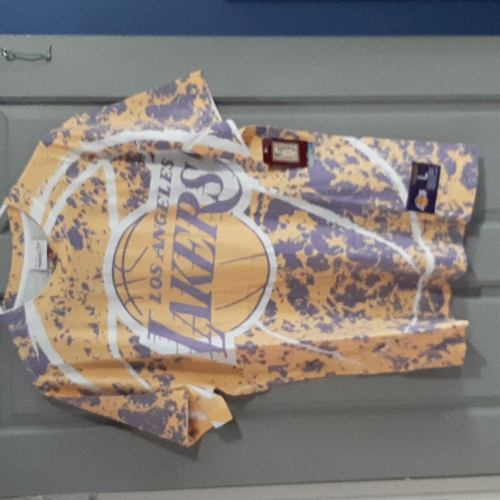 Los Angeles Lakers Mitchell & Ness Mens Jumbotron Submimated T-Shirt